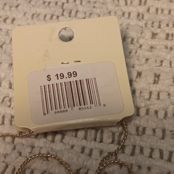 Pomina teal green tassel necklace set with teal blue gold tone bracelet stack - Picture 7 of 14